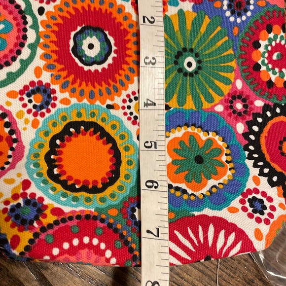 Unique small canvas bag. Multicolored. Approximate size is 7 1/2 H x 7 1/2” W - Picture 7 of 8